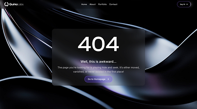 404 - error page 404 page error page framer midjourney minimal web design