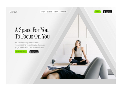 Restorative Website Exploration calm fitness health mindfulness minimal minimalism peace restortive space ui design webdesign webpage website wellness yoga