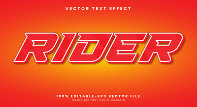 Rider 3d editable text style Template game