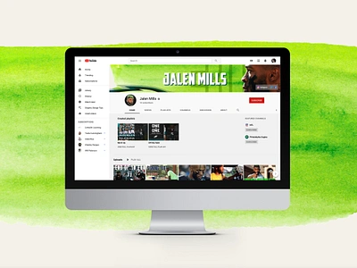 Jalen Mills Youtube Interface branding ui