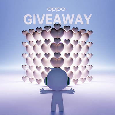 Oppo | Valentine's Day social post 3d blender design social media