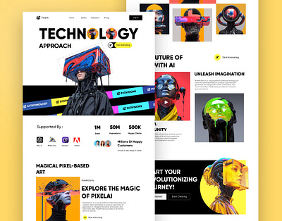 AI Art Website Landing Page | UI/UX | Wordpress figma design