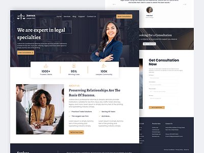 Law Firm Landing Page design figma landing page law firm ui uiux user experience user interface ux web design