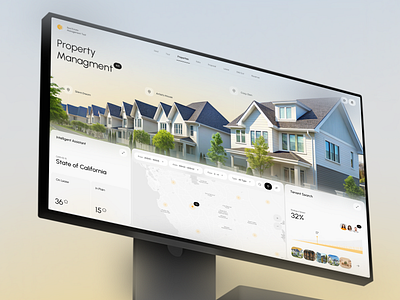 Property Management SaaS Dashboard ai app crm dashboard design estate interface product property proptech real estate saas service ui ux web