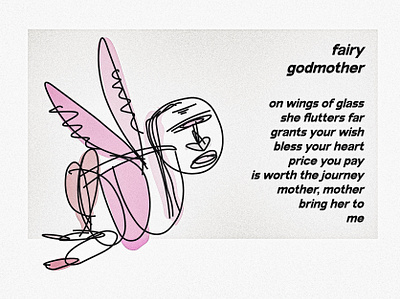 fairy godmother illustration illustrator line drawing pastel photoshop poem