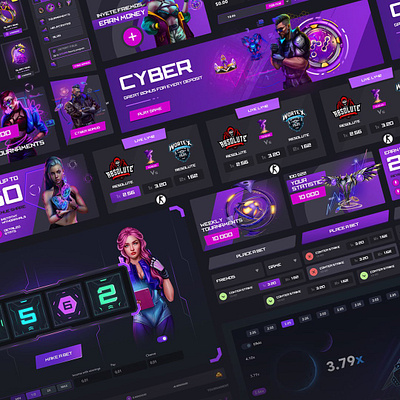 The Future of Gaming: Cyberpunk Casino Design casino ui casino website cyberpunk design figma design futuristic gambling game design gameart gamedev lime agency neon neonfuture sci fi ui uiux webdesign website design