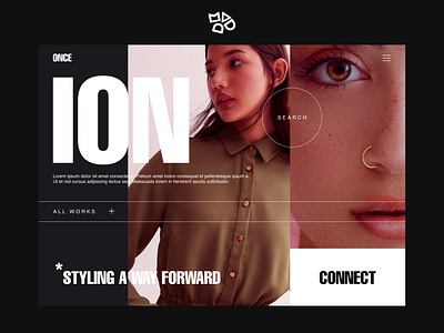 Once - ION fashion web hero section hero section design landing page minimal ui modern design ui ui design ui ux ui ux design web design web layout