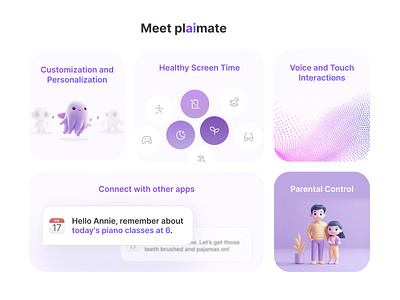 Plaimate design illustrations landing landing page ui web web design