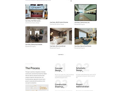 The Maple Interiors Website Homepage design ui website design