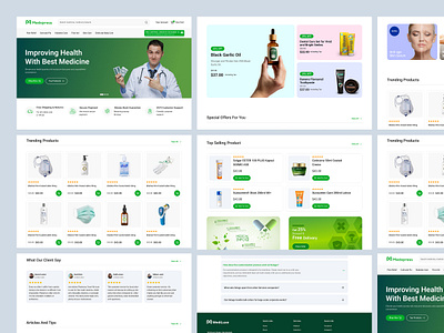 Pharmacy Website Design consolation website digital pharmacy landing page healthcare healthcare website landing page medical website medicine landing page oripio pharmacy landing page pharmacy website pharmacy website design product design sujon.co ui design ux design web design