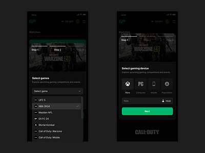 Create Match blockchain call of duty crypto dashboard design game illustration landing page mobile new match ui web3