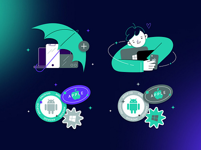 Illustration concept for Kaspersky app concept design graphic design illustration mobile app