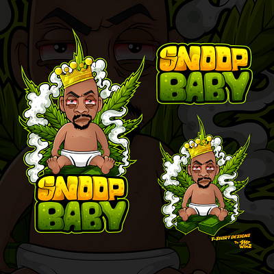 Snoop Baby - T-shirt Design cartoon cartoon t shirt design marijuana snoop dog tshirt