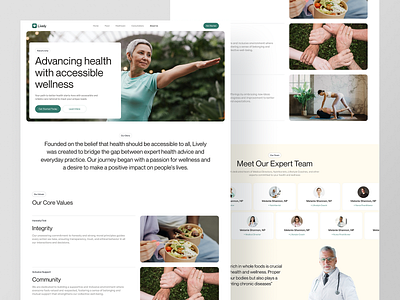 Nutritionist website about about us article doctor foods health care healthy healty food life lively medical meditation mental health nutritionist ui ux web design website weight loss wellness