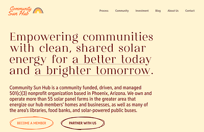 Hero section for a community-powered nonprofit 30 days of web design home page homepage landing page landingpage web design