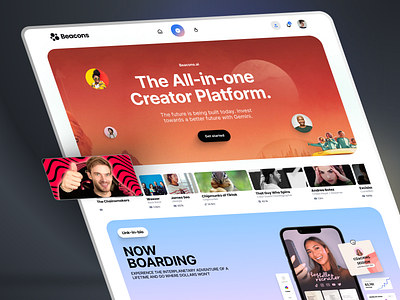 Beacons.ai Redesigned! ai ai creator ai creator platform aiapp chatbotai creator creator platform gradient hilf al hilf al digital interface layout minimal product design social social platform trending ui ux visual