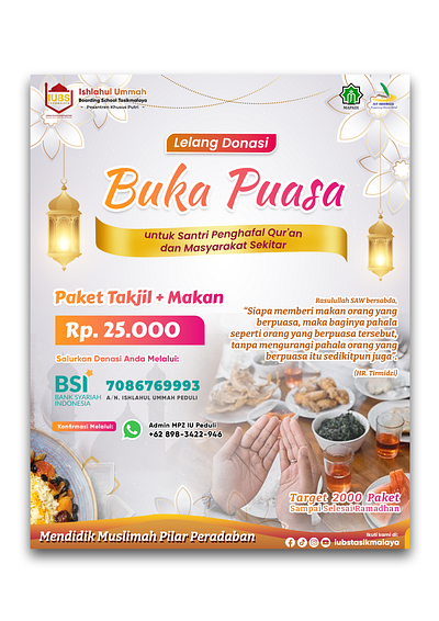 Donation Flyer donation feed graphic design instagram pesantren school