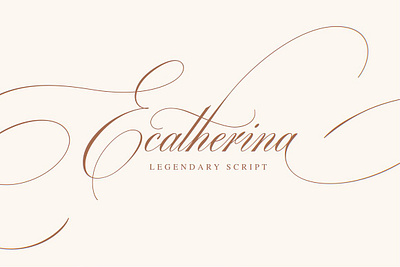 Ecatherina - legendary script beautiful font blessed print bold cursive ecatherina legendary script italic legendary script long tails menu mozart pua pua encoded script spencerian swash template thin wedding invitation