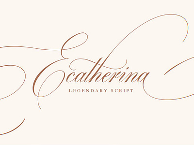 Ecatherina - legendary script beautiful font blessed print bold cursive ecatherina legendary script italic legendary script long tails menu mozart pua pua encoded script spencerian swash template thin wedding invitation