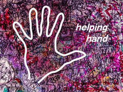 helping hand illustration illustrator line drawing photoshop