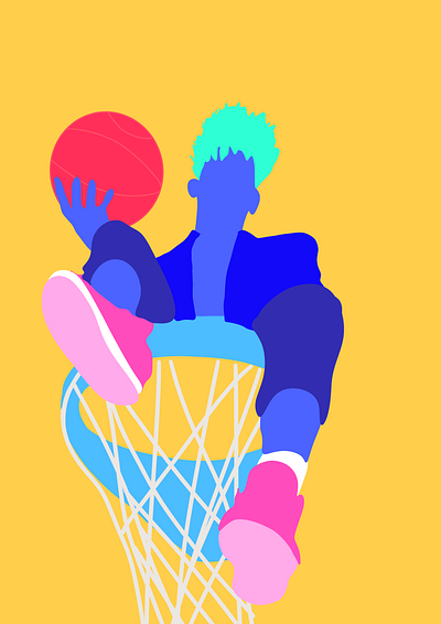 Fly higher art artist artwork basketball character characterdesign color colorful design digital digitalart digitalartist digitaldrawing drawing illustrate illustration illustrator illustrators popart procreate