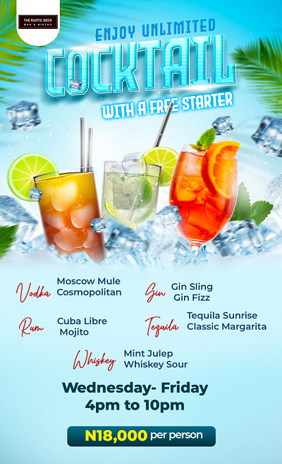 Cocktail Flyer branding graphic design