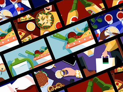 Uber Eats Ads ads beta branding character design graphic design header illustration illustrator spot test uber ubereats vector