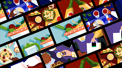 Uber Eats Ads ads beta branding character design graphic design header illustration illustrator spot test uber ubereats vector