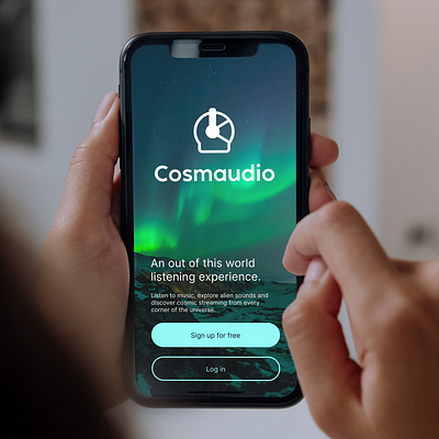 Cosmaudio app design audio branding interface mobile music ui