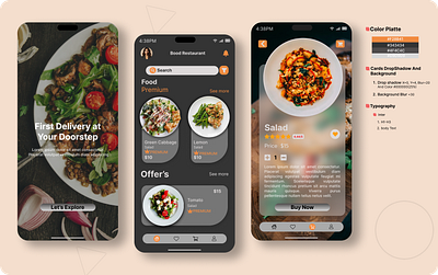 "Premium Food Delivery App UI/UX Design" appdesign appprototype cleandesign creativedesign darkmodeui deliveryapp designinspiration foodapp fooddeliveryapp foodordering interactivedesign mobileappdesign mobileui modernui premiumdesign productdesign restaurantapp uiuxdesign userinterface uxdesign