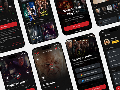 Playbox - Streaming and Ticketing App ui