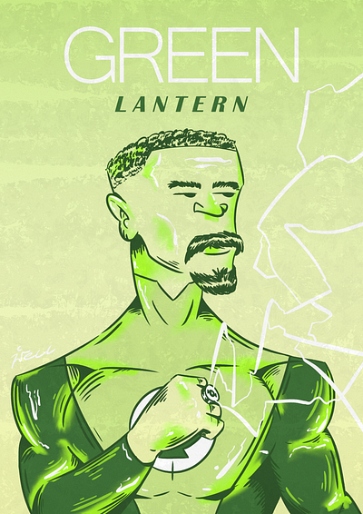 Green Lantern artwork cartoon comics digitalart greenlantern illustration