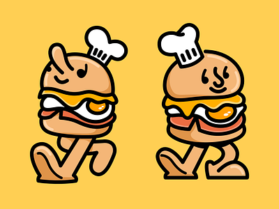 Pork Roll Character Mascot burger character character logo chef mascot new jersey pork roll sandwich