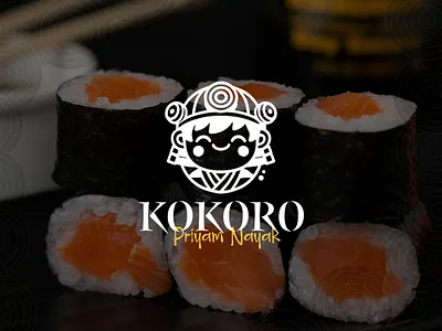 Kokoro: The Heart of Japanese Flavors Logo Design branding graphic design logo