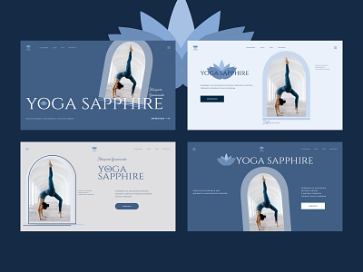 Дизайн-концепт Yoga sapphire design landing ui ux