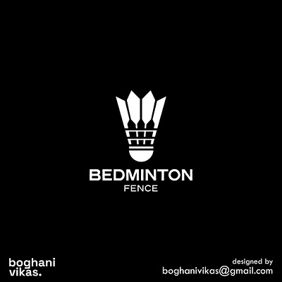 Badminton Fence Logo branding design graphic design icon logo logodesign negativespace