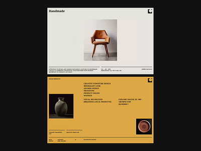 Handmade Concept (Scaling / vw / px) — new feature blog cms concept design furniture landing page minimalist modern online portfolio products ui ux web web design webdesign website