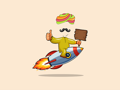 Traditional Meets Modern – Ready for Liftoff! vector art