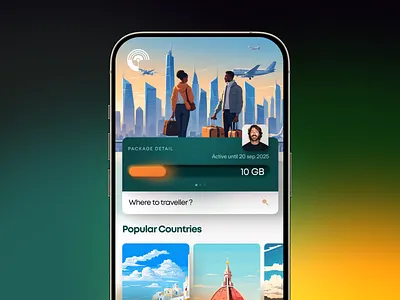 esim - app app branding color design illustration iphone logo page ui web