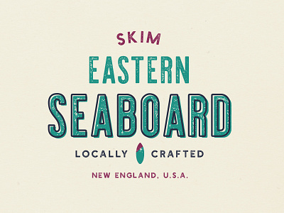 Eastern Seaboard Beach + Board Co. branding company design eastern seaboard graphic design identity illustration logo skimboard surfboard