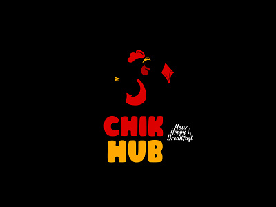 CHIK HUB LOGO ( FOR SALE) branding chicken design food graphic design illustration letter logo logo logo design restaurant vector