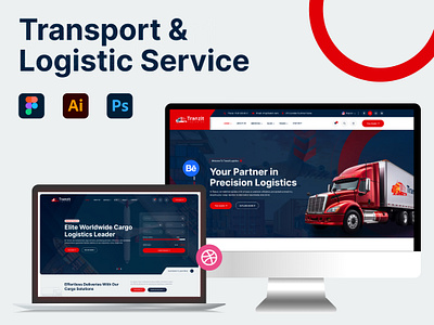 Transport & Logistic Service cargo service logistic service product design responsive design transport service ui uiux design ux web design