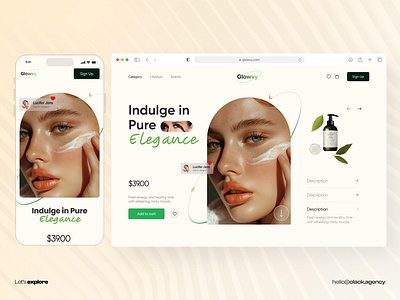 Skincare Website UI Design body care body care website branding figma graphic design landing page logo motion graphics skincare skincare website ui ui design ux ux design web web design website website development