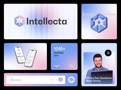 Intellecta Branding ai logo brand identity branding chat gpt creative designer creative logo mark crypto logo logo design ideas logodesign logodesigner logomark logotype machine learning machine learning logo nft top designer