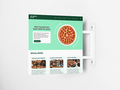 Pizzeria design landing page ui ui design uiux ux ux design web web design website website design