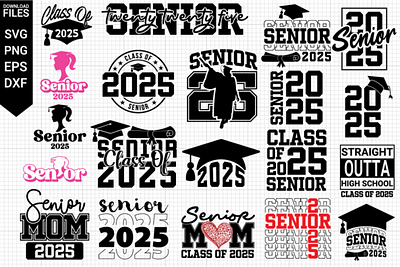 Senior 2025 Svg Bundle ,Graduation SVG 3d animation app branding design graphic design illustration logo motion graphics typography ui ux vector