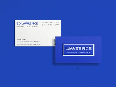 Lawrence Restaurant Consultants branding business cards consulting logo missouri restaurant