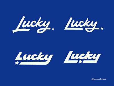 Lucky authentic bold branding calligraphy casino coin crypto custom flow handwritten identity lettering logo logotype lucky luxury online script type unique