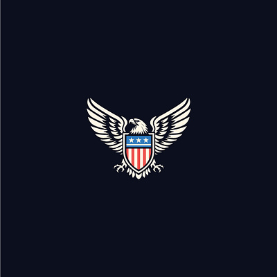 USA eagle and shield logo agency america animal bird eagle flag fly freedom shield strong usa wings