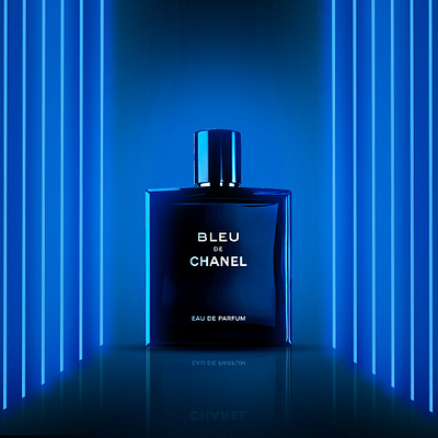 Neon effect post design blue lights design graphic designer instagram post neon effect neon lights perfume post post design social media tutorial